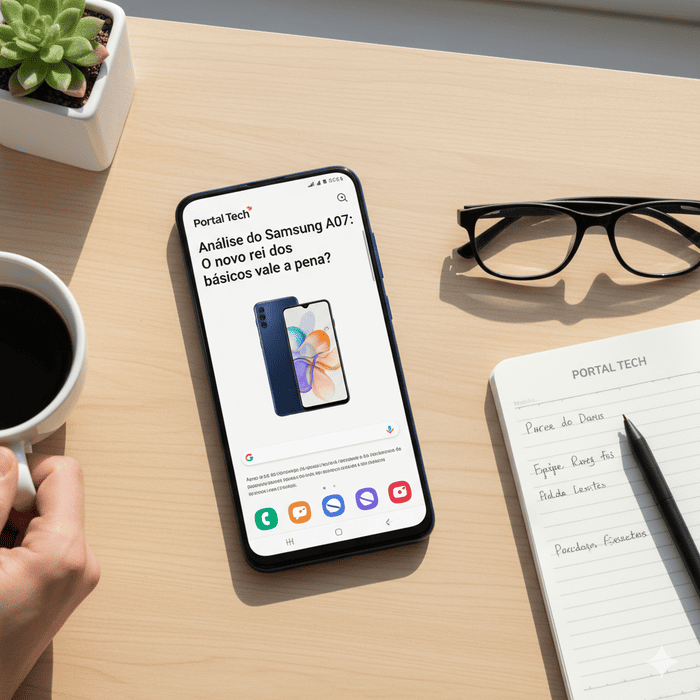 Análise do Samsung A07: O novo rei dos básicos vale a pena?